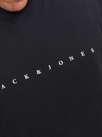 T-SHRT JACK & JONES JJESTAR BLACK (ΜΕΓΑΛΑ ΜΕΓΕΘΗ)