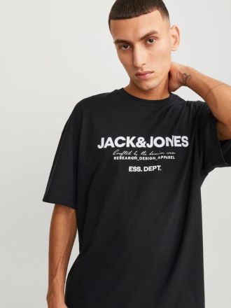 T-SHIRT JACK & JONES JJGALE TEE SS O-NECK LN BLACK