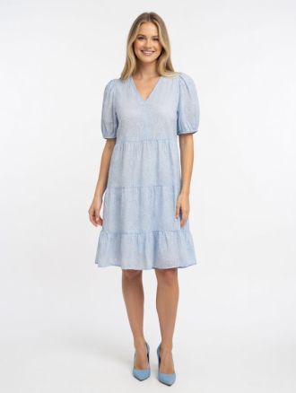 DRESS ONLY ONLINC TILDE-SANDRA LAYERED DRESS  WVN CIEL