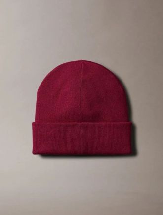 ΣΚΟΥΦΟΣ  CALVIN KLEIN CK FINE RIB BEANIE BEETRED