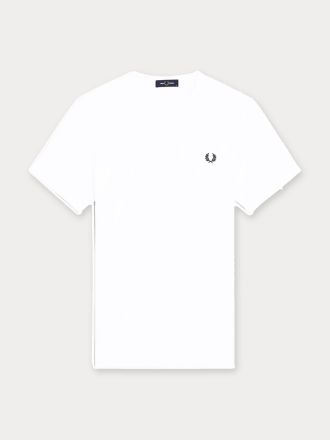 T-SHIRT FRED PERRY RINGER WHITE