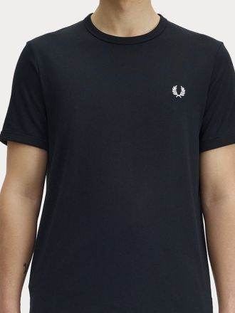 T-SHIRT FRED PERRY RINGER BLACK