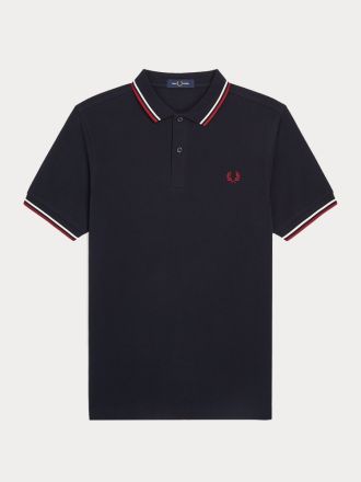 ΠΟΛΟ FRED PERRY TWIN TIPPED NVY/SWHT/BNTRED