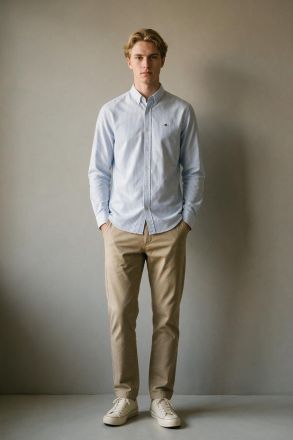 ΠΟΥΚΑΜΙΣΟ GANT STRIPES LIGHT BLUE