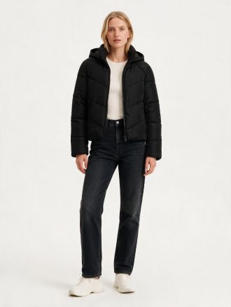 ΜΠΟΥΦΑΝ ONLY ONLCLAIR PUFFER HOOD JACKET CC OTW BLACK