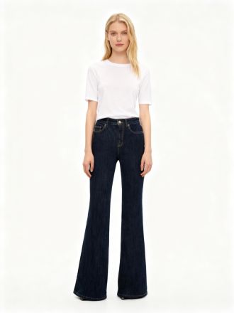 ΠΑΝΤΕΛΟΝΙ VERO MODA VMFLASH MR FLARED JEANS LI3190 NOOS DARK BLUE DENIM RINSE