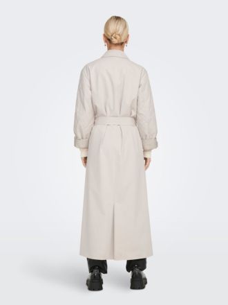 TRENCHCOAT ONLY LYNG MIX QUILTED PUMICE STONE