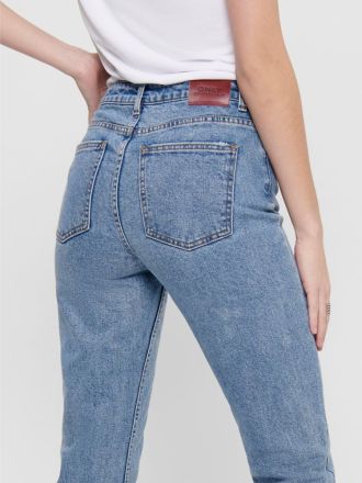 CROPPED ANKLE STRAIGHT FIT JEANS ONLY EMILY LIGHT BLUE