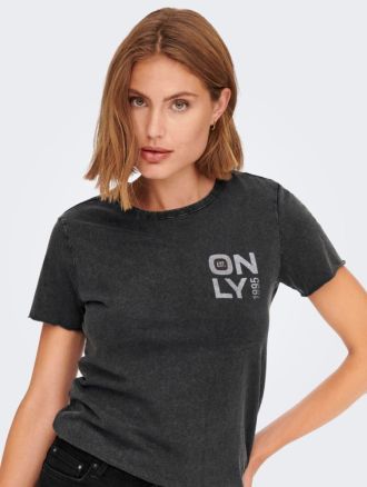 T-SHIRT ONLY LUCY REG S/S TOP BLACK