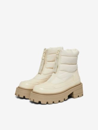 NYLON BOOT ONLY BANYU-1 QUILTED CREME