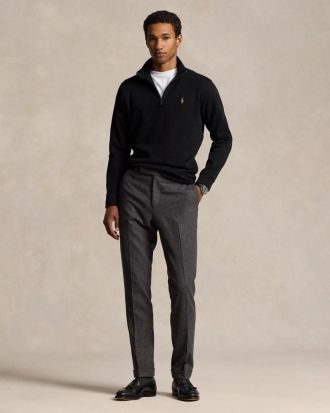 ΑΝΔΡΙΚΟ PULLOVER POLO RALPH LAUREN ESTATE-RIB QUARTER ZIP BLACK