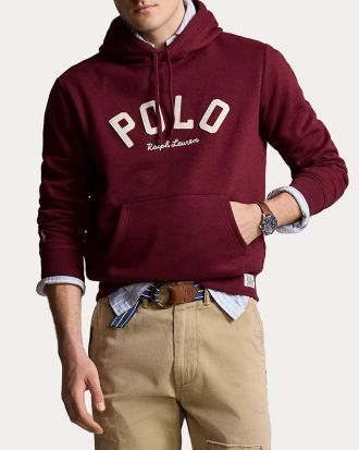 ΑΝΔΡΙΚΟ ΦΟΥΤΕΡ POLO RALPH LAUREN CLASSICS RL LOGO FLEECE HOODIE CLASSIC WINE/RED