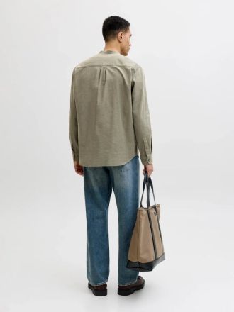 ΠΟΥΚΑΜΙΣΟ JACK&JONES JJEESSENTIALS LINEN SHIRT LS DUSTY OLIVE