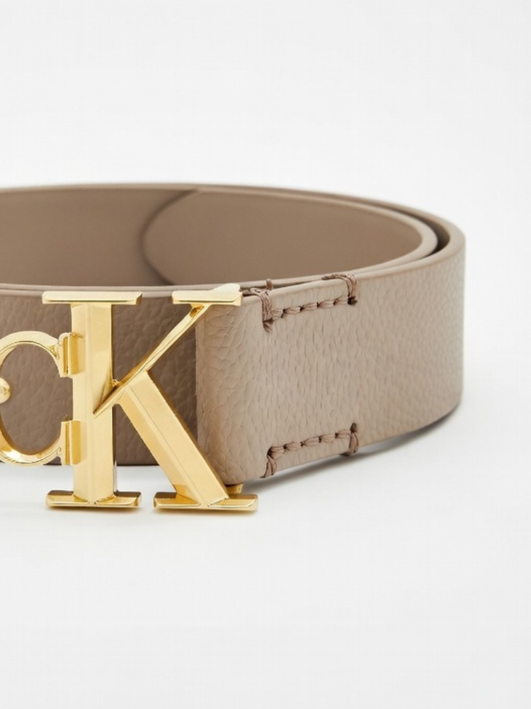 ΖΩΝΗ CALVIN KLEIN FACTED BUCKLE 25MM DESERT TAUPE / GOLD CALVIN KLEIN φωτογραφία