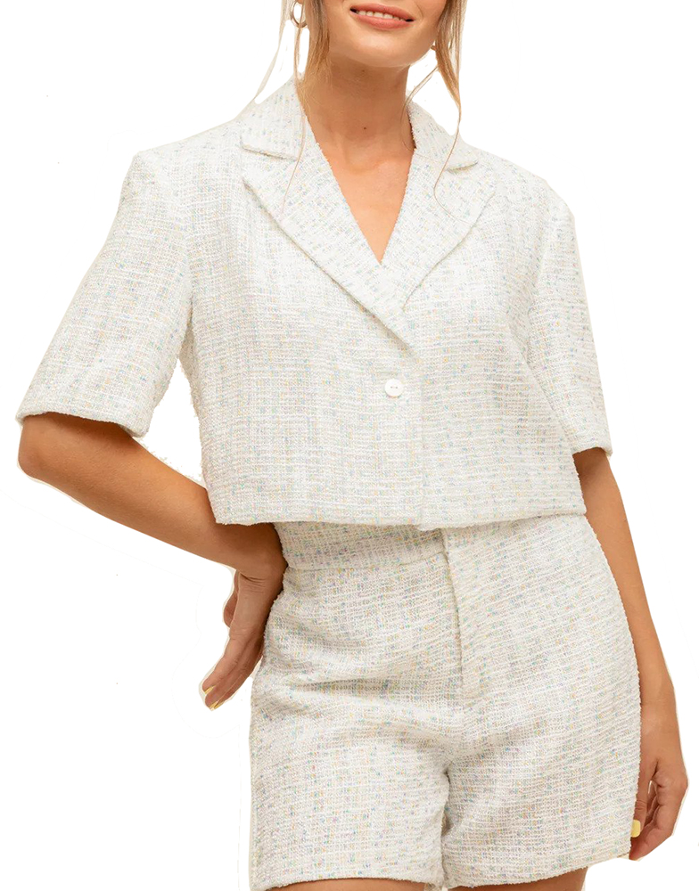 RUT&CIRCLE ΣΑΚΑΚΙ RUT & CIRCLE MULTI JESSIE BLAZER WHITE RUT&CIRCLE