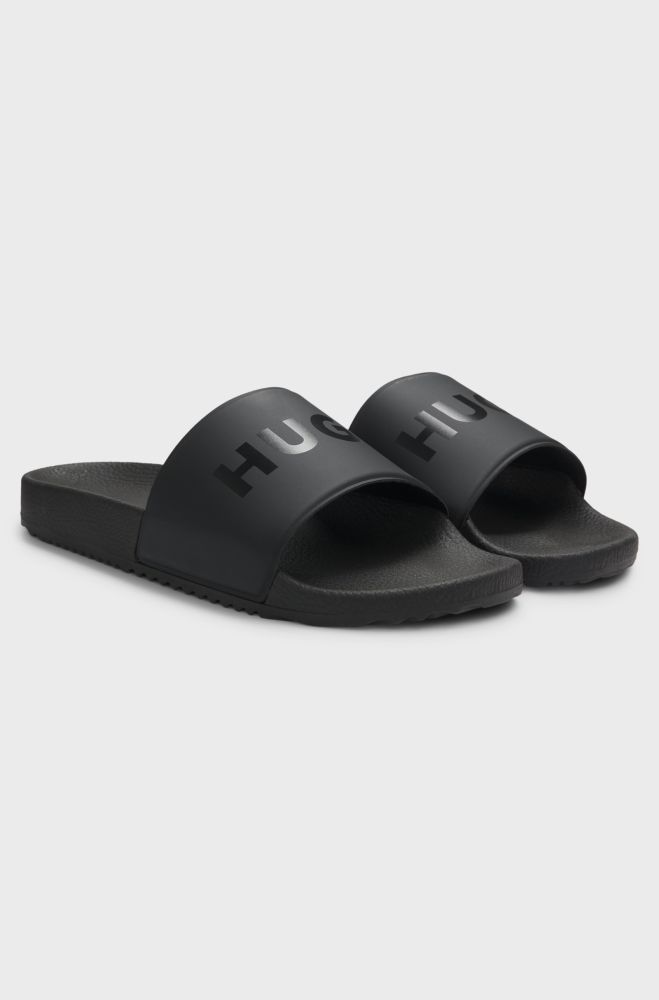 SLIDES HUGO TIMEIN BLACK HUGO BOSS φωτογραφία