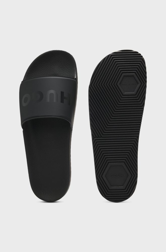 SLIDES HUGO TIMEIN BLACK HUGO BOSS φωτογραφία