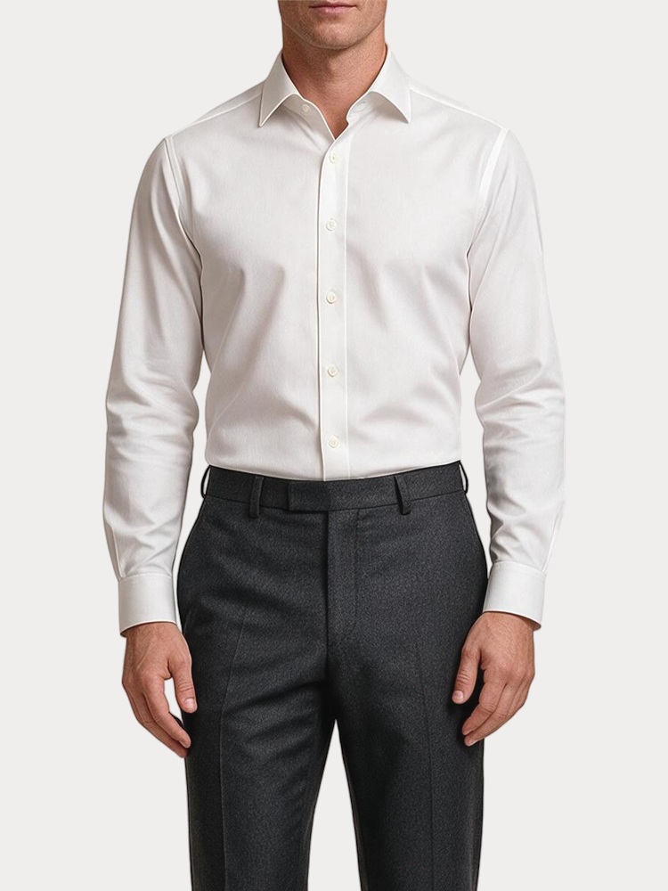ΠΟΥΚΑΜΙΣΟ BOSTON 83300-300 BAMBOO STRETCH SHIRT WHITE BOSTON