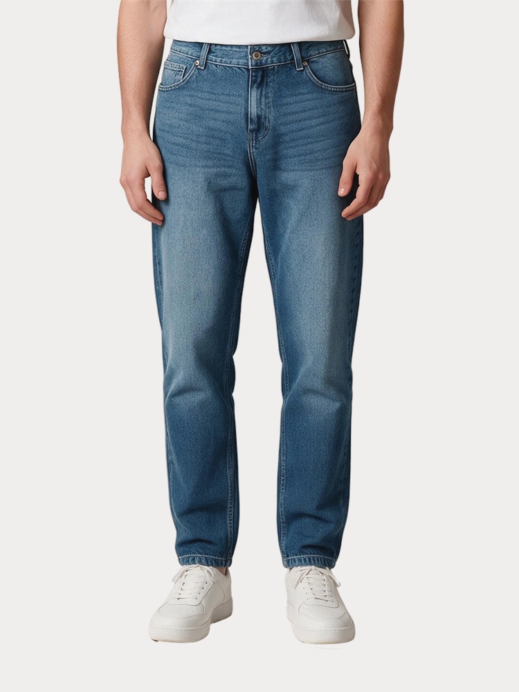 ΠΑΝΤΕΛΟΝΙ BOSTON TAPERED DENIM TROUSERS WASHED MED BOSTON