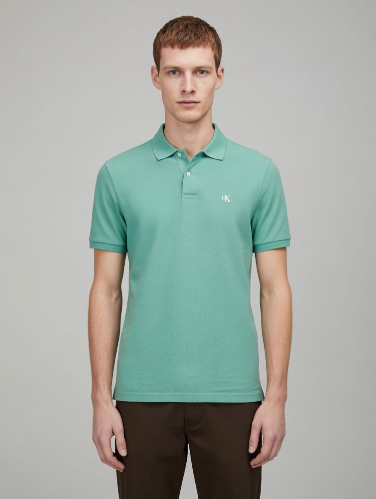 POLO CALVIN KLEIN PIQUE CHEST LOGO REGULAR FIT WILD GREEN CALVIN KLEIN φωτογραφία