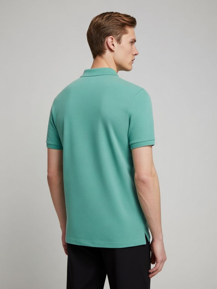 POLO CALVIN KLEIN PIQUE CHEST LOGO REGULAR FIT WILD GREEN CALVIN KLEIN φωτογραφία