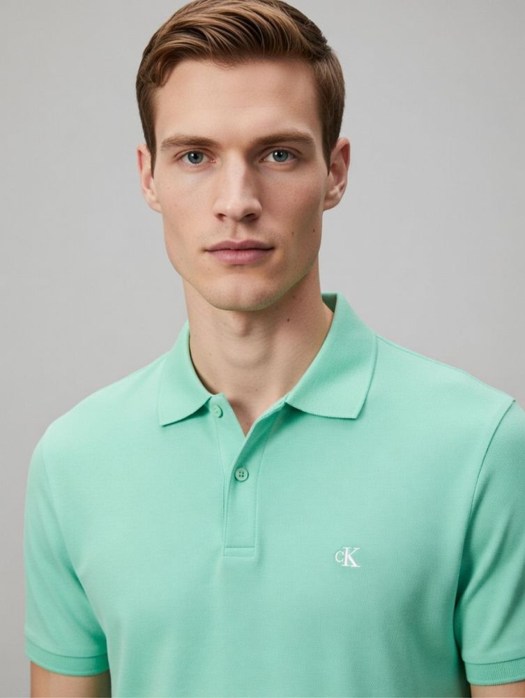 POLO CALVIN KLEIN PIQUE CHEST LOGO REGULAR FIT WILD GREEN CALVIN KLEIN φωτογραφία