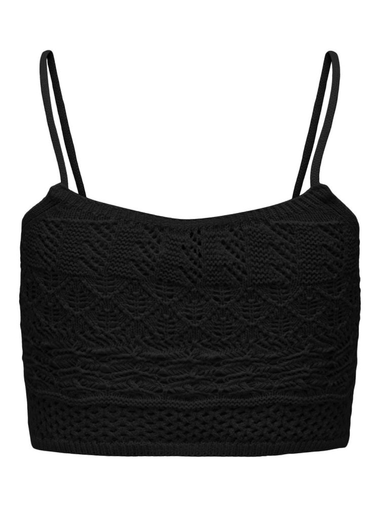 TOP ONLY MAURA LIFE SL TOP KNIT BLACK ONLY φωτογραφία