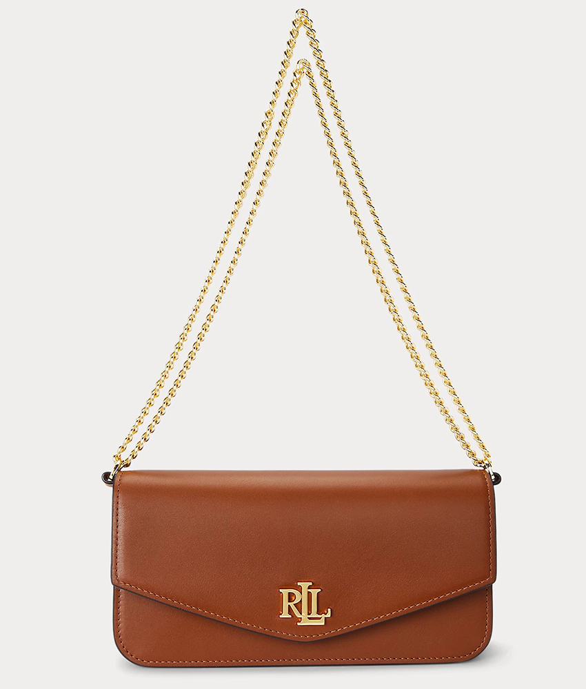 POLO RALPH LAUREN ΓΥΝΑΙΚΕΙΑ ΤΖΑΝΤΑ POLO RALPH LAUREN SAWYER SHOULDER BAG MEDIUM LAUREN TAN POLO RALPH LAUREN