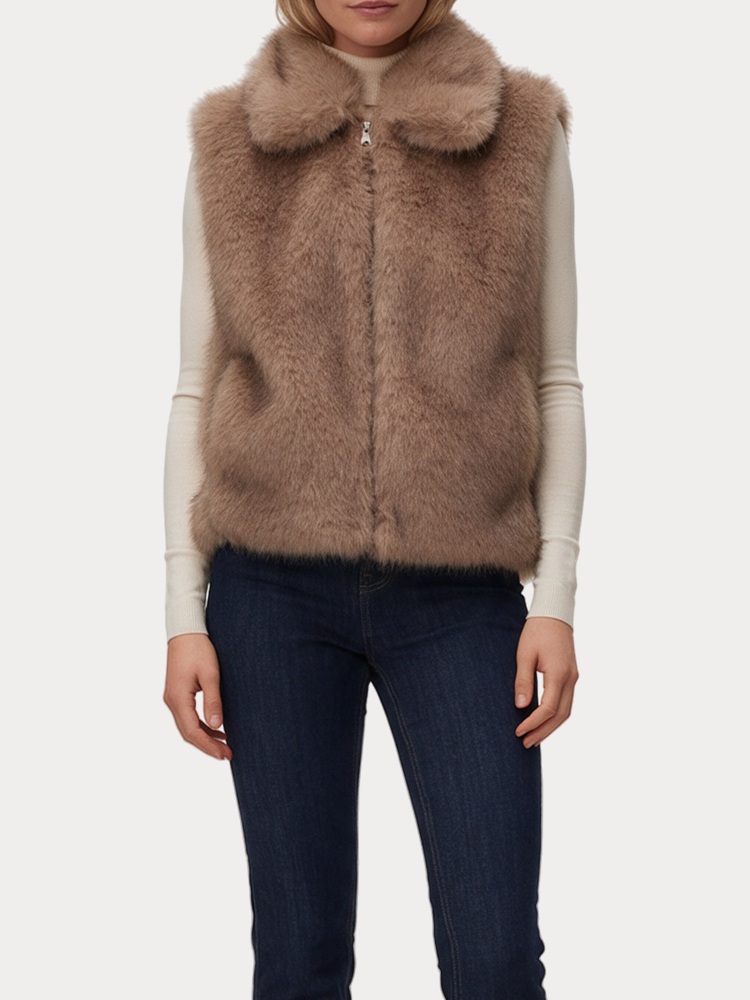 ΓΙΛΕΚΟ VERO MODA VMGLORIA SHORT WAISTCOAT BOO SILVER MINK VERO MODA