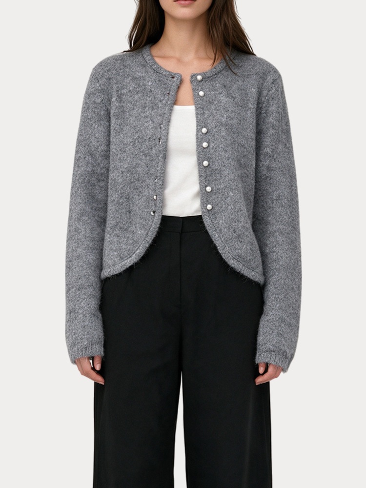 ΖΑΚΕΤΑ ONLY ONLZAGGIE LS BUTTON CARDI CC KNT DARK GREY PEARL BUTTON ONLY